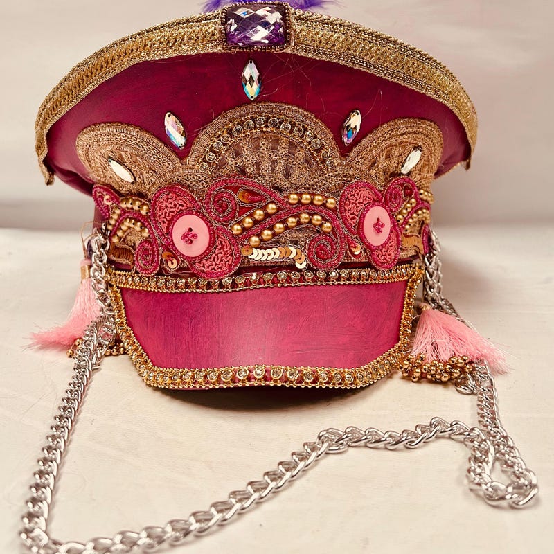 Pink Burning Man Festival Captain Hat main image 1