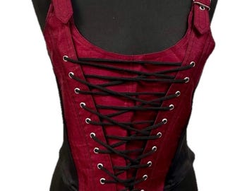 Corsettop Steampunk Raven gothic kleding dames vintage korset top maat XL Verenigd Koninkrijk 16/18 rood of zwart