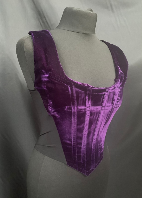 Vivienne Westwood - vivienne westwood ベルベット　コルセット　紫　別珍 Corset Steampunk Gothic Purple Velvet Medieval Period Costume