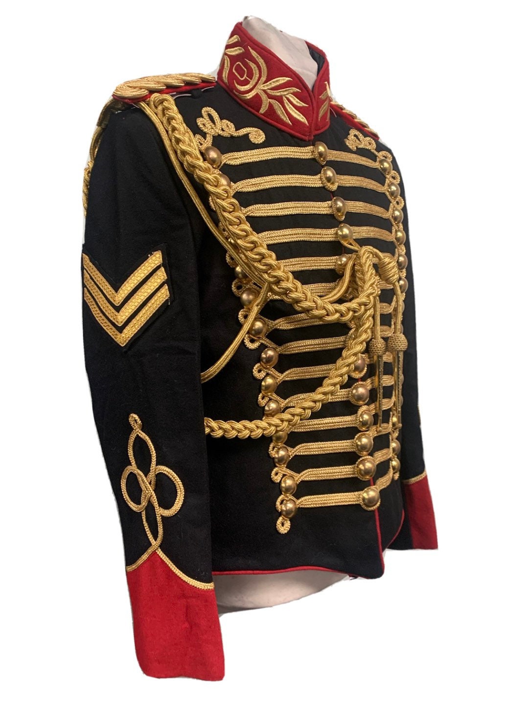 Mens Black Military Jacket Steampunk Gold Braiding Ensemble Etsy