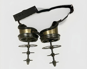 Goggles 3D metal goggles  with cogs SDL Steampunk rustic metal goggles festival costume