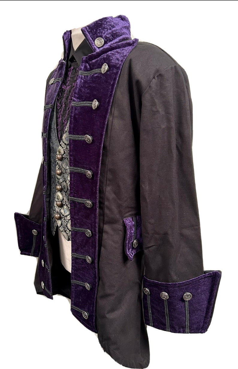 Steampunk Jacket Pirate shirt, Vintage Raven Clothing Gothic Victorian Vintage Period Edwardian ensemble image 2