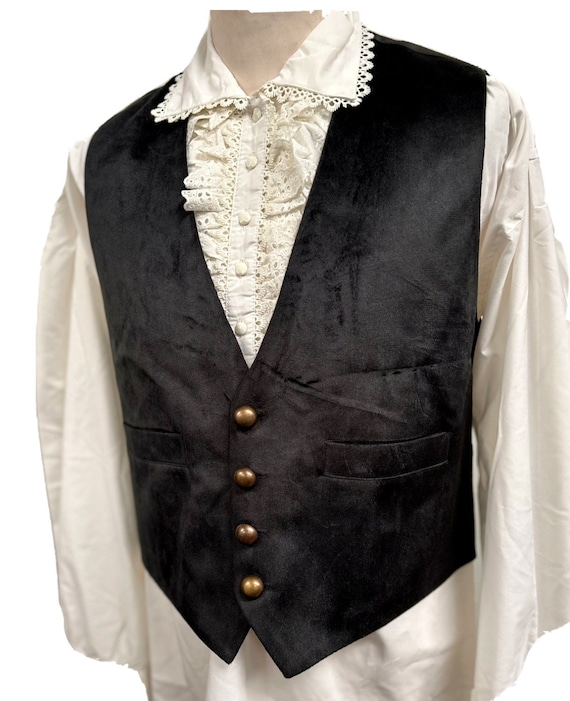 Gilet Da Uomo Vittoriano Steampunk Gotico - Rosso - X-Large - Foto 2