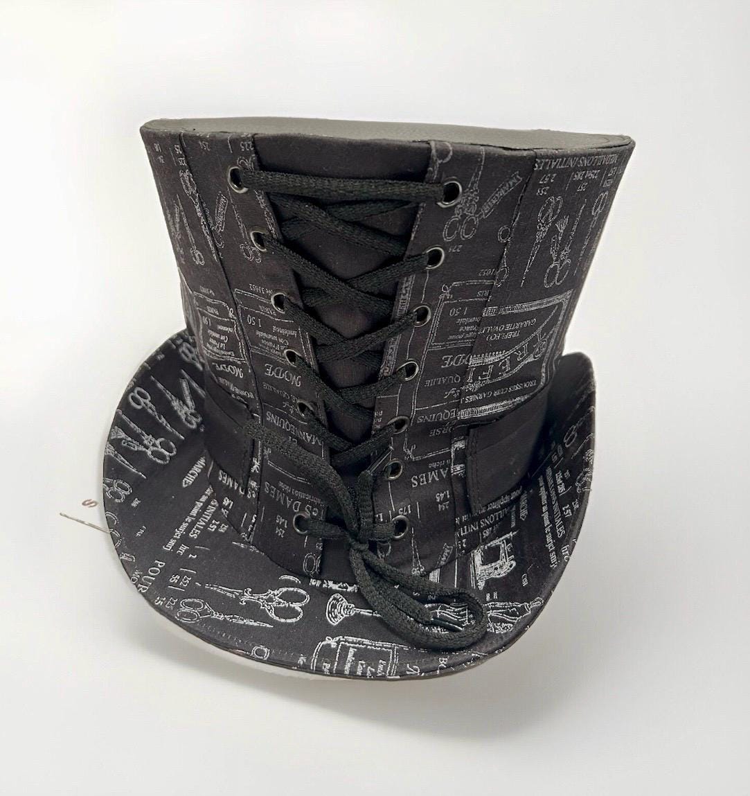 Top Hat Gothic Steampunk Top Hat Black, Vintage Tailor Print