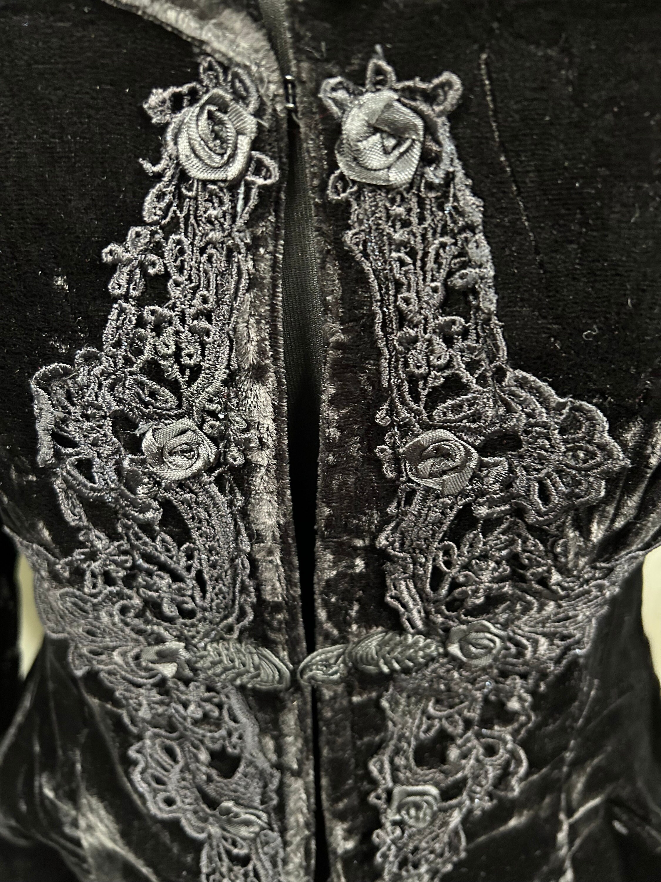 ◇RONRON◇ HEART BUTTON VELVET QUILTING JACKET BLACK RONRON ♥HEART BUTTON VELVET QUILTING JACKET/追跡付