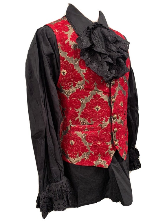 Steampunk Vest Black Adult Costume Male Upto Chest 42 Steampunk Vest Black Adult Costume Male Upto Chest 42
