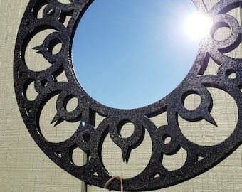 Beautiful Round Mandala Decorative Mirror  Made in USA!