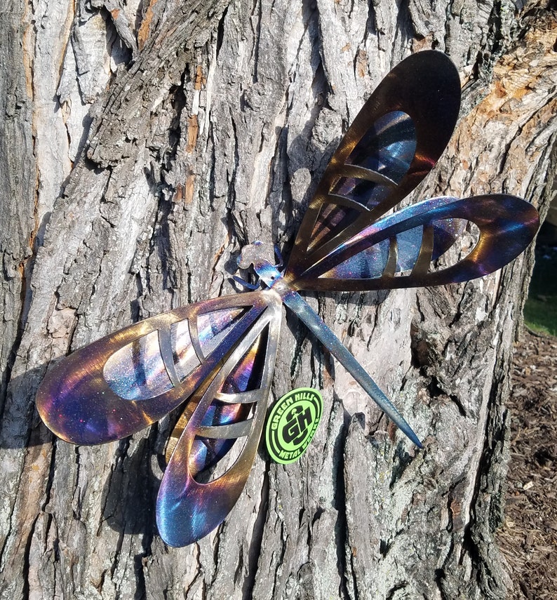 Metal Art Dragonfly Wall Decor Dragonfly Sculpture Exterior Etsy