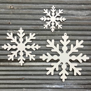 Set of 3 Metal Snowflakes (Powder-Coated)  *Made in USA!*