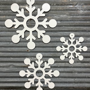 Set of 3 Metal Snowflakes (Powder-Coated)  *Made in USA!*