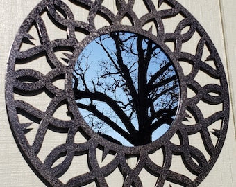 Beautiful Round Mandala Decorative Mirror   Made in USA!