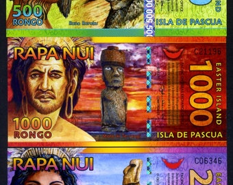 10000 Polymer 10,000 Rongo UNC /> Beautiful New 2013 2014 Easter Island