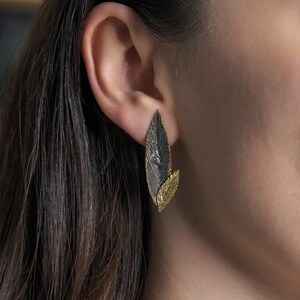 Rhea Olive Leaf Earring image 1