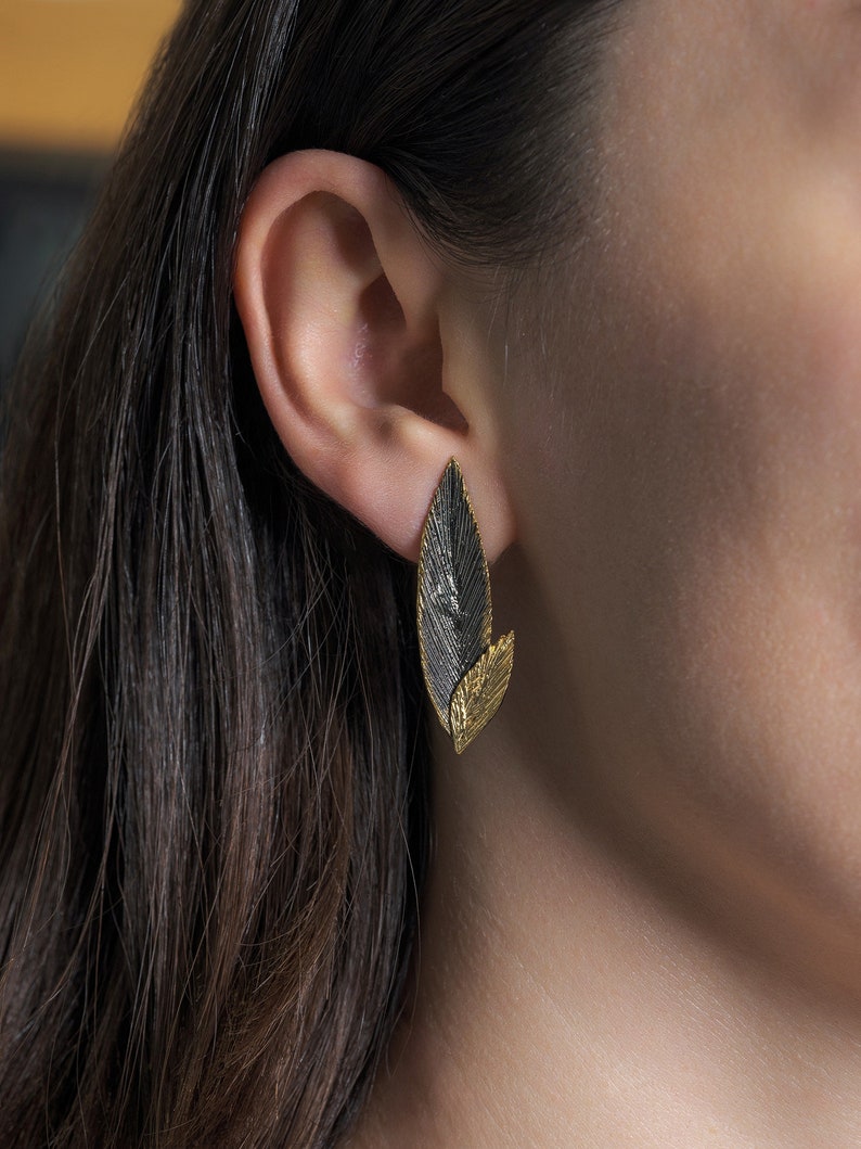 Rhea Olive Leaf Earring image 1