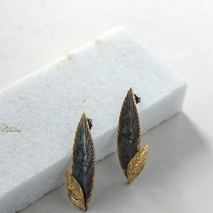 Rhea Olive Leaf Earring image 2