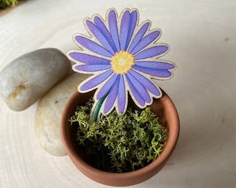 Aster Flower Pin | September Birth Month Flower