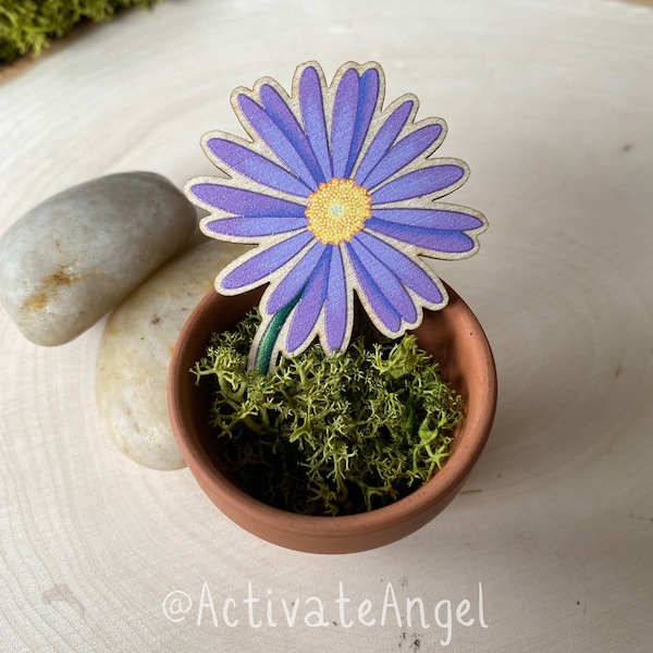 Aster Flower Pin | September Birth Month Flower