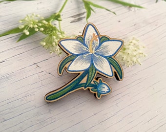 Silent Princess Wooden Pin