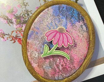 Echinacea Flower Wooden Pin