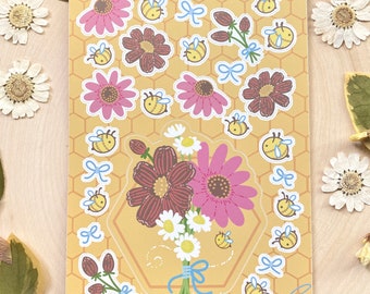 Bees & Bows Sticker Sheet