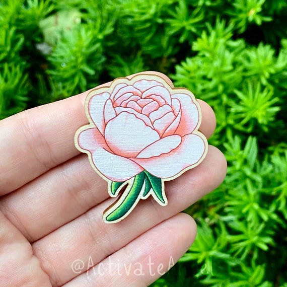 Rose Flower Pin June Birth Month Flower 