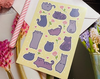 I Love Kitties Sticker Sheet