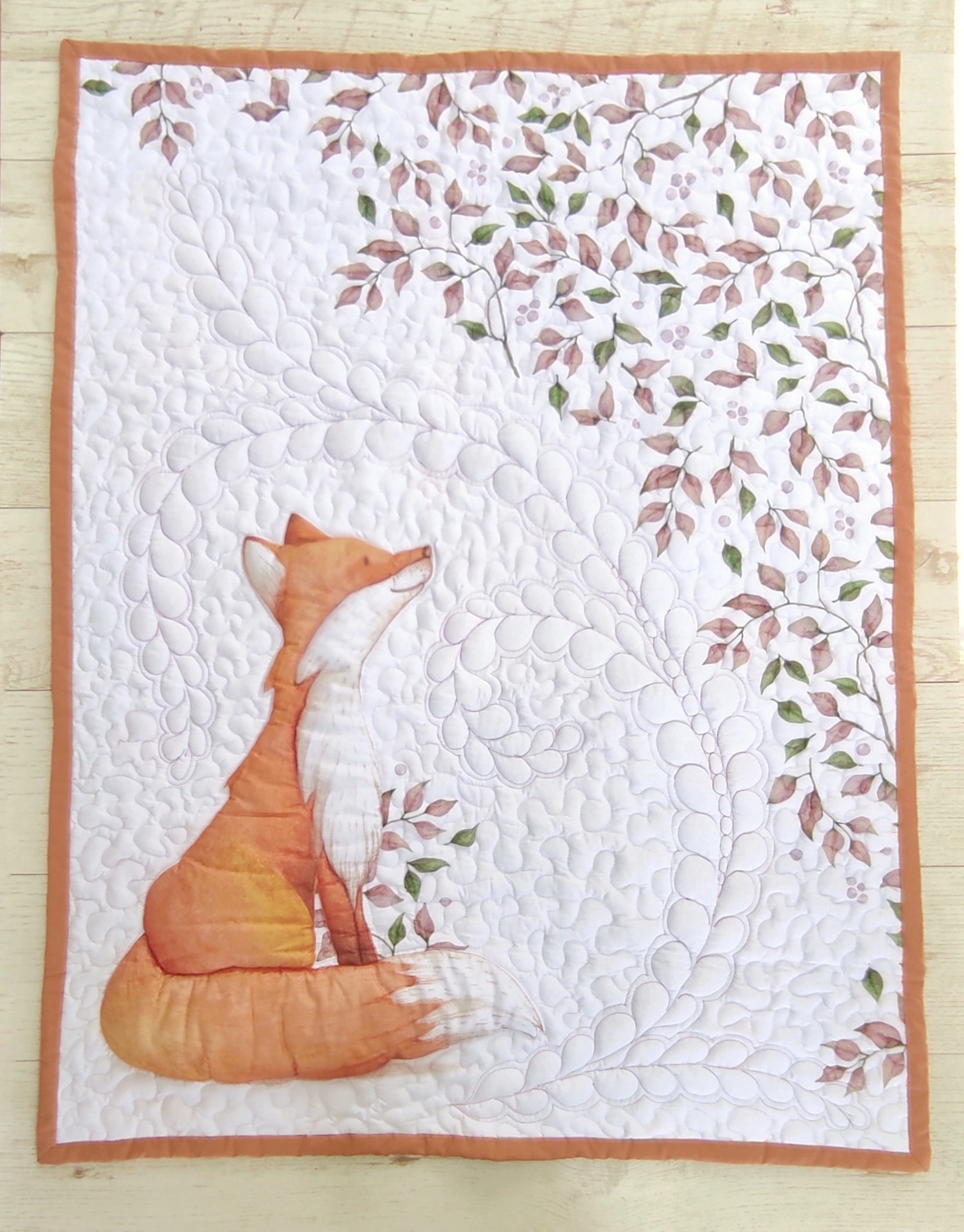 Baby quilt handmade Fox baby blanket Etsy