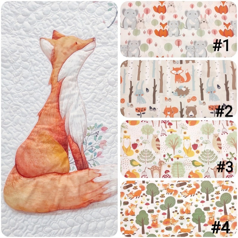 Personalized Baby Quilt Handmade Fox Baby Blanket Etsy