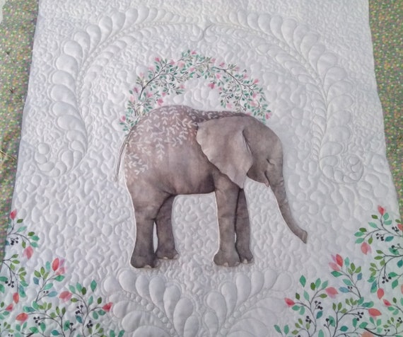 elephant crib quilt