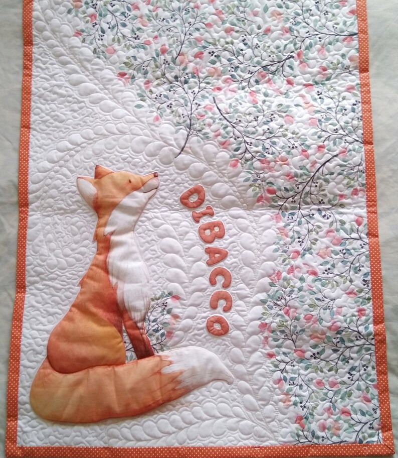 Personalized Baby Quilt Handmade Fox Baby Blanket Etsy