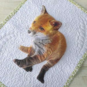 Fox Baby Quilt: Woodland Wonders, Handmade Cotton Blanket