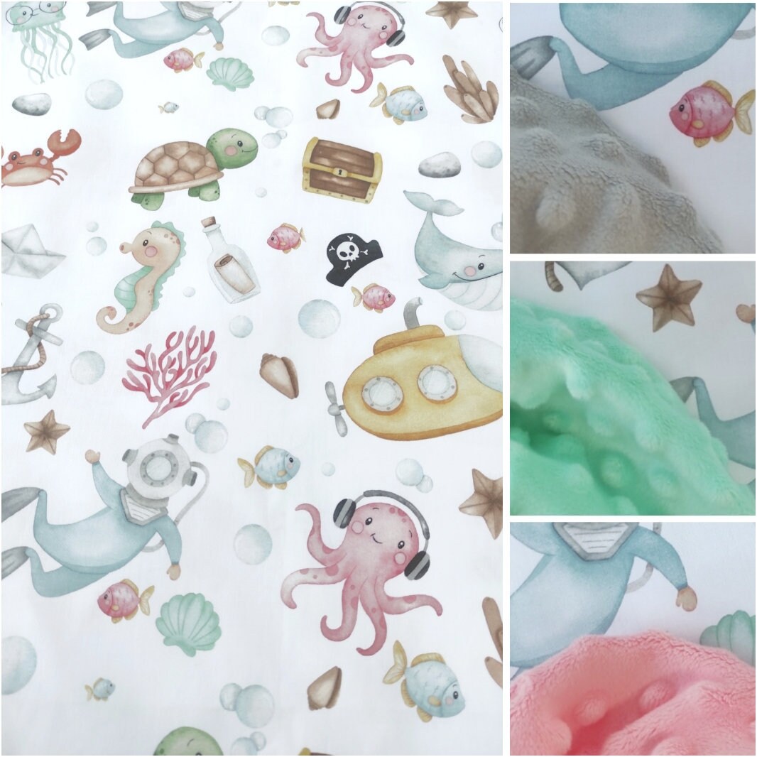 Octopus Blanket Ocean Themed Baby Blanket Octopus Bedding Etsy