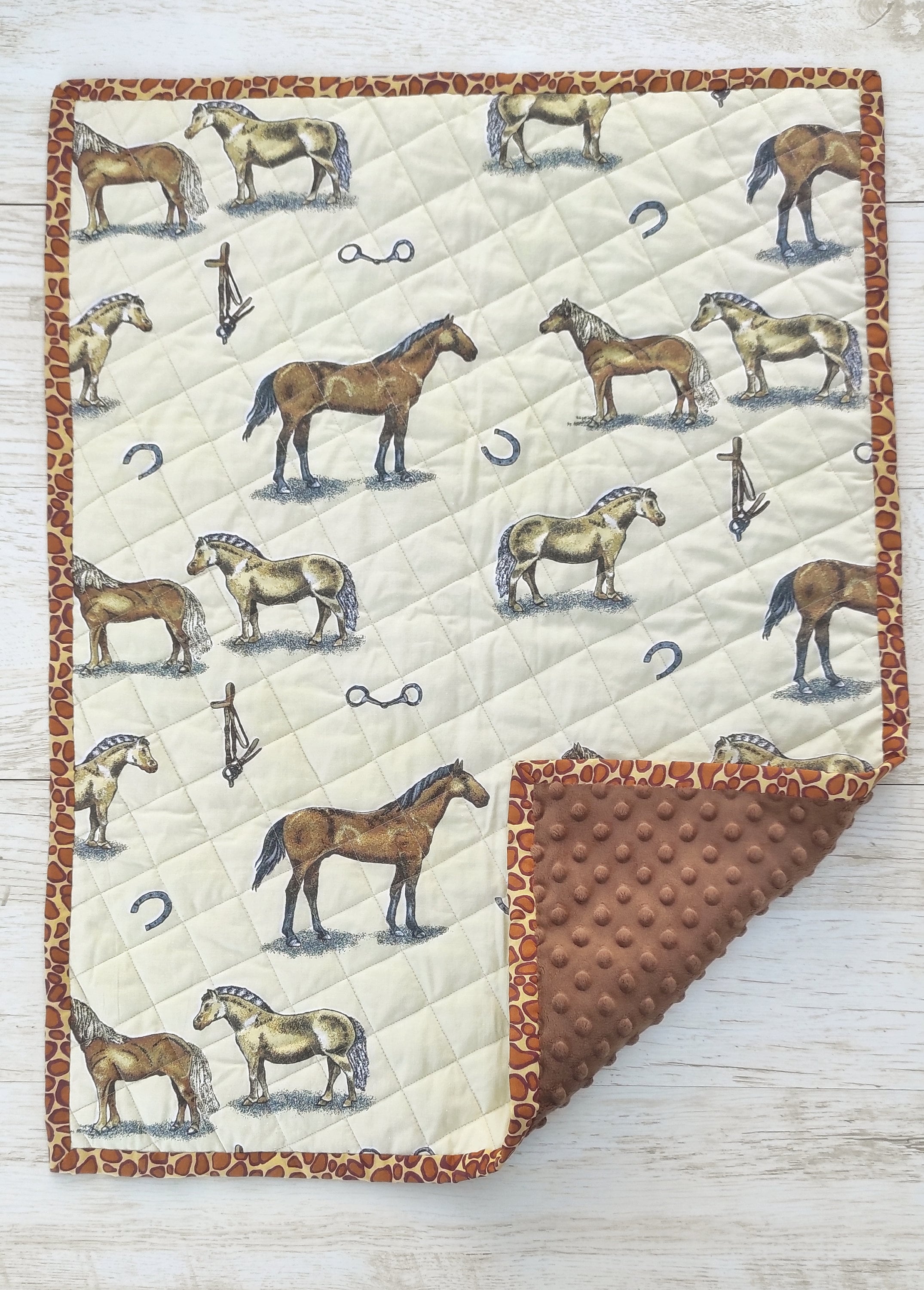 Horse baby blanket Southern baby quilt handmade Etsy