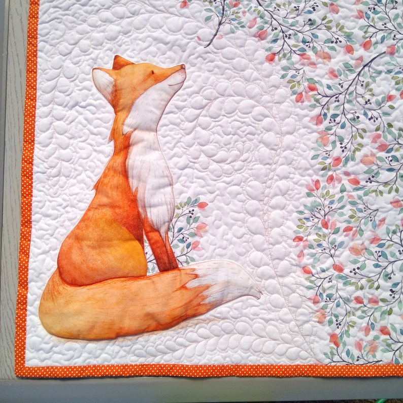 Personalized Baby Quilt Handmade Fox Baby Blanket Etsy
