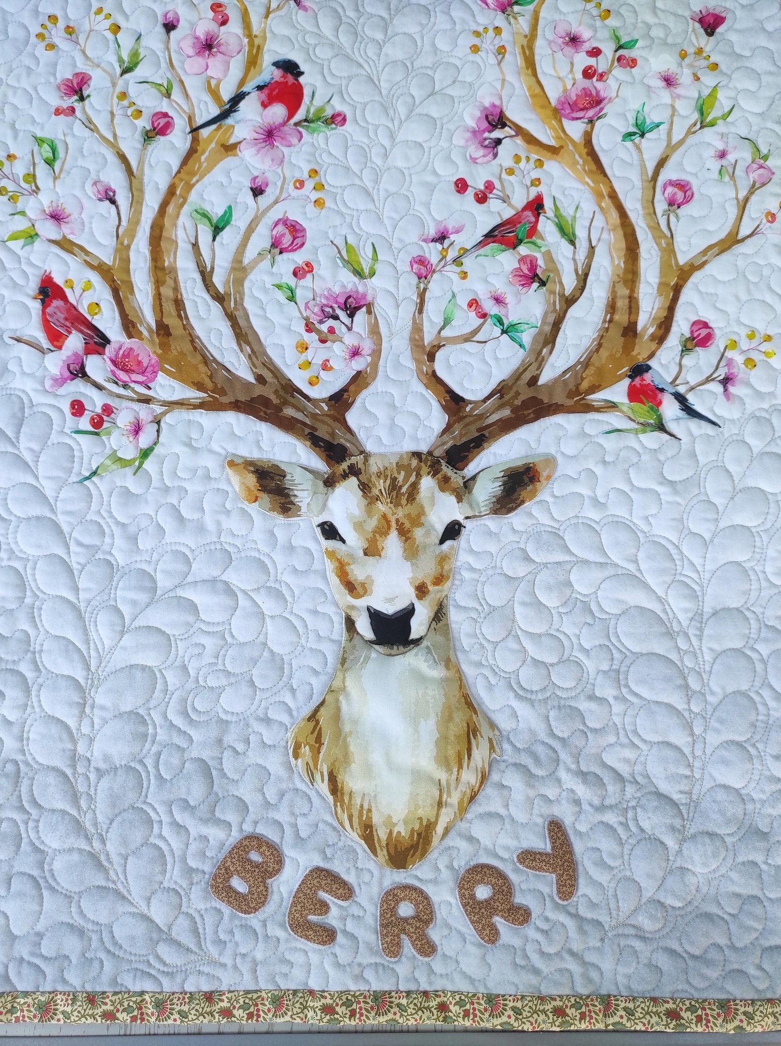 Deer baby quilt handmade Deer crib bedding Etsy