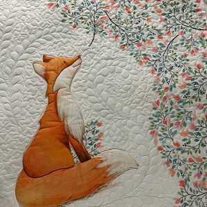 Personalized Fox Baby Quilt: Handmade Woodland Keepsake