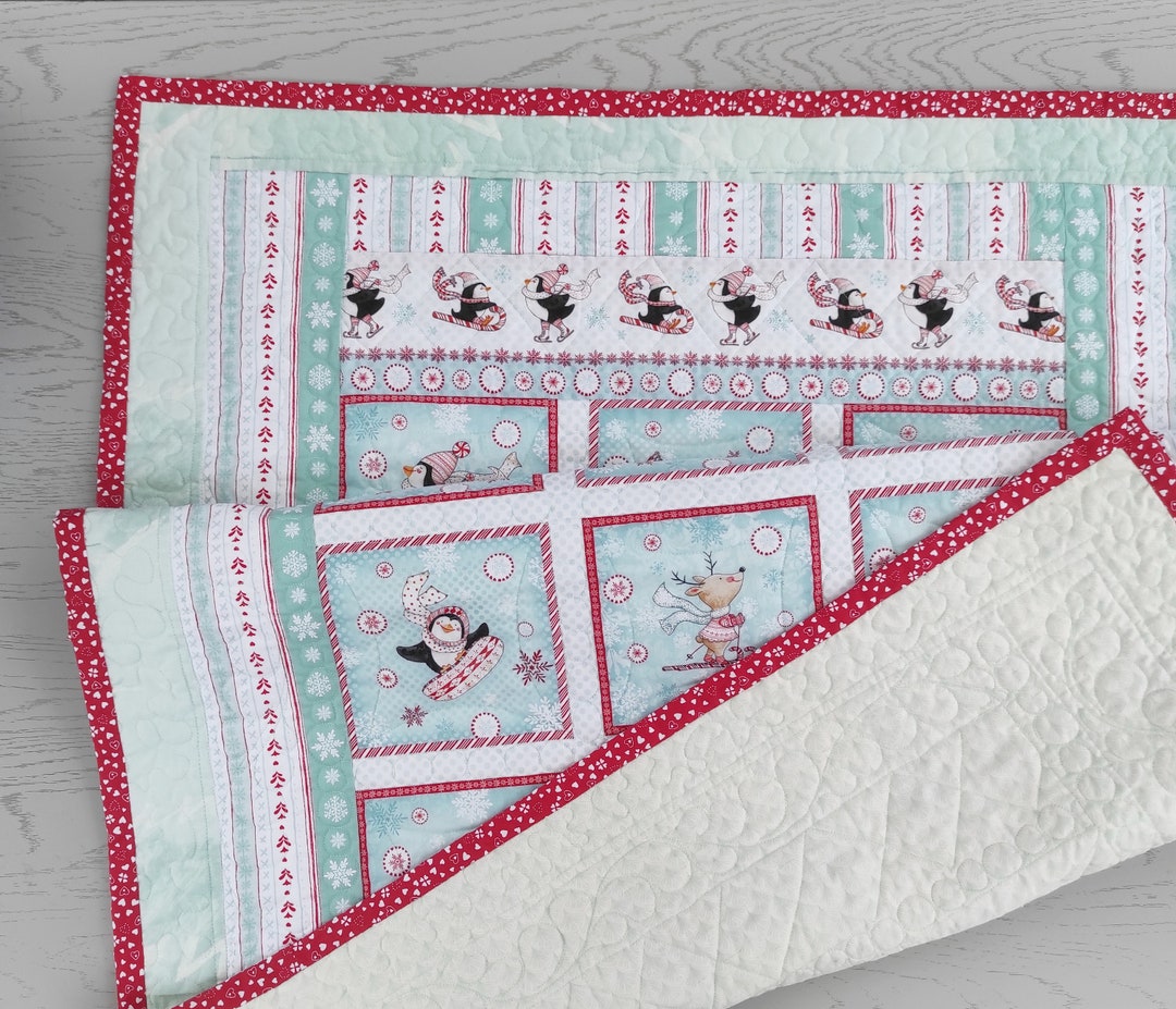Christmas Baby Quilt Handmade Toddler Boy Quilt Baby Patchwork Quilt Etsy