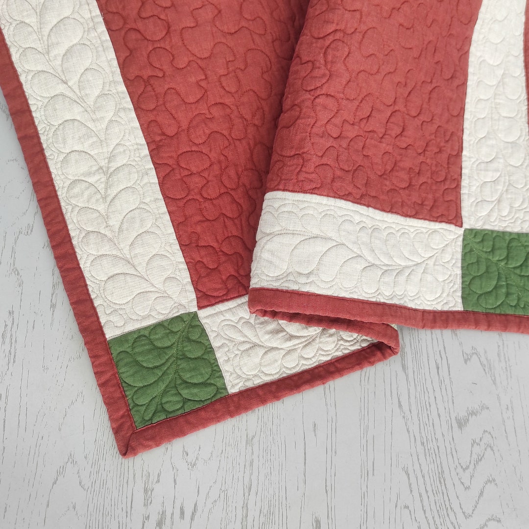 Linen Baby Quilt Handmade Toddler Boy Quilt Twin Quilt Kids Etsy