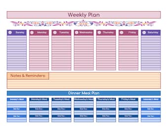 Weekly Planner Sheet