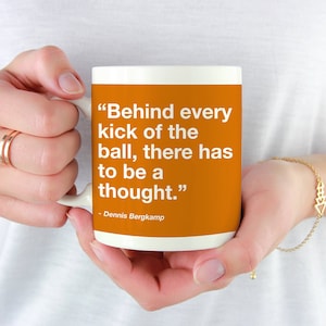 Dennis Bergkamp, Football quote mug, Arsenal Mug, Football Mug, Arsenal gift, Gift for Him, quote mug, Christmas gift, Football gift,