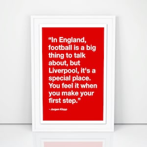 Liverpool, Jurgen Klopp, Football Print, Regalo per Lui, Liverpool Wall Art, citazione stampe, decorazioni da parete, citazione, regalo di calcio per lui