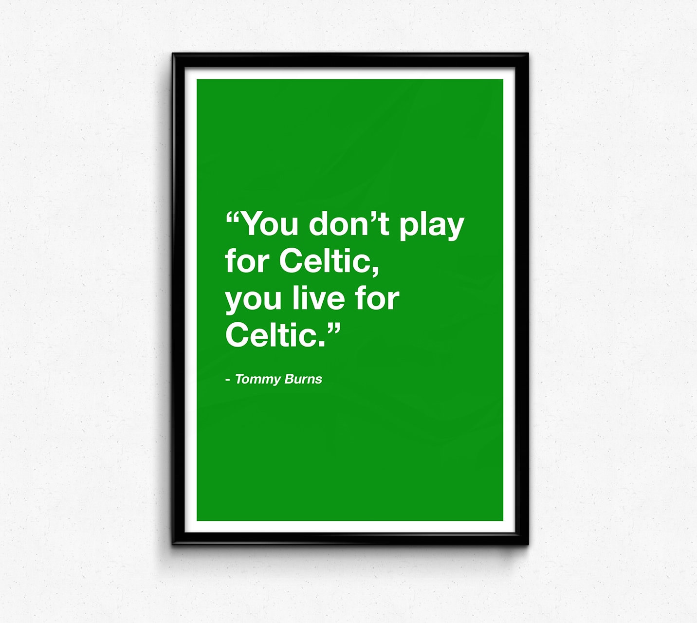 Glasgow Celtic, Football Print, Tommy Burns, Gift for Him, Football