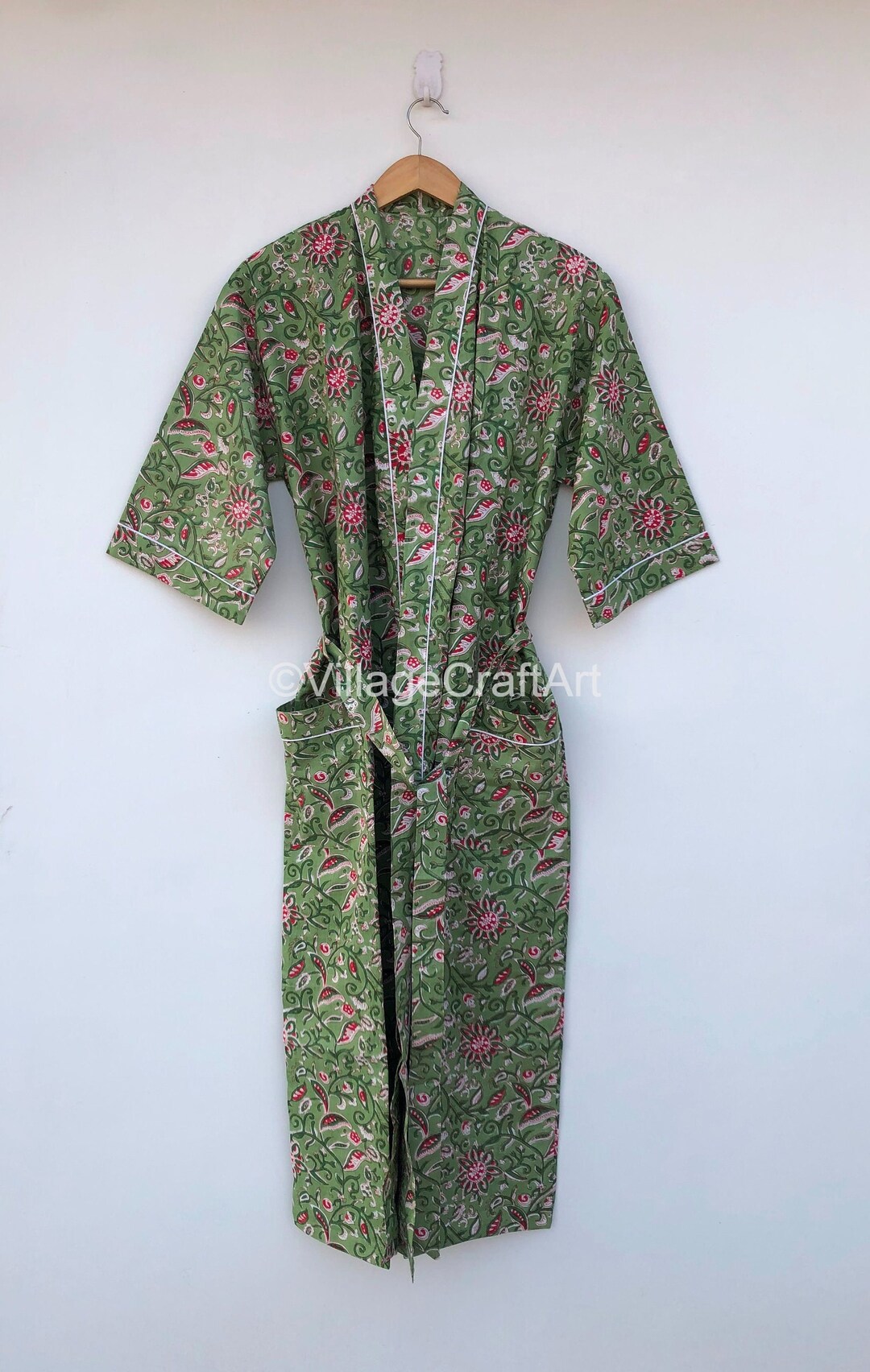 Long Boho Dress Women Kimono Wrap Dress Bohemian Maxi Dress - Etsy