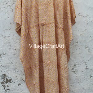 Indian Hand Block Printed Kaftan/free Size Tunic/cotton Long - Etsy