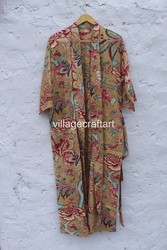 cotton kimono robe long