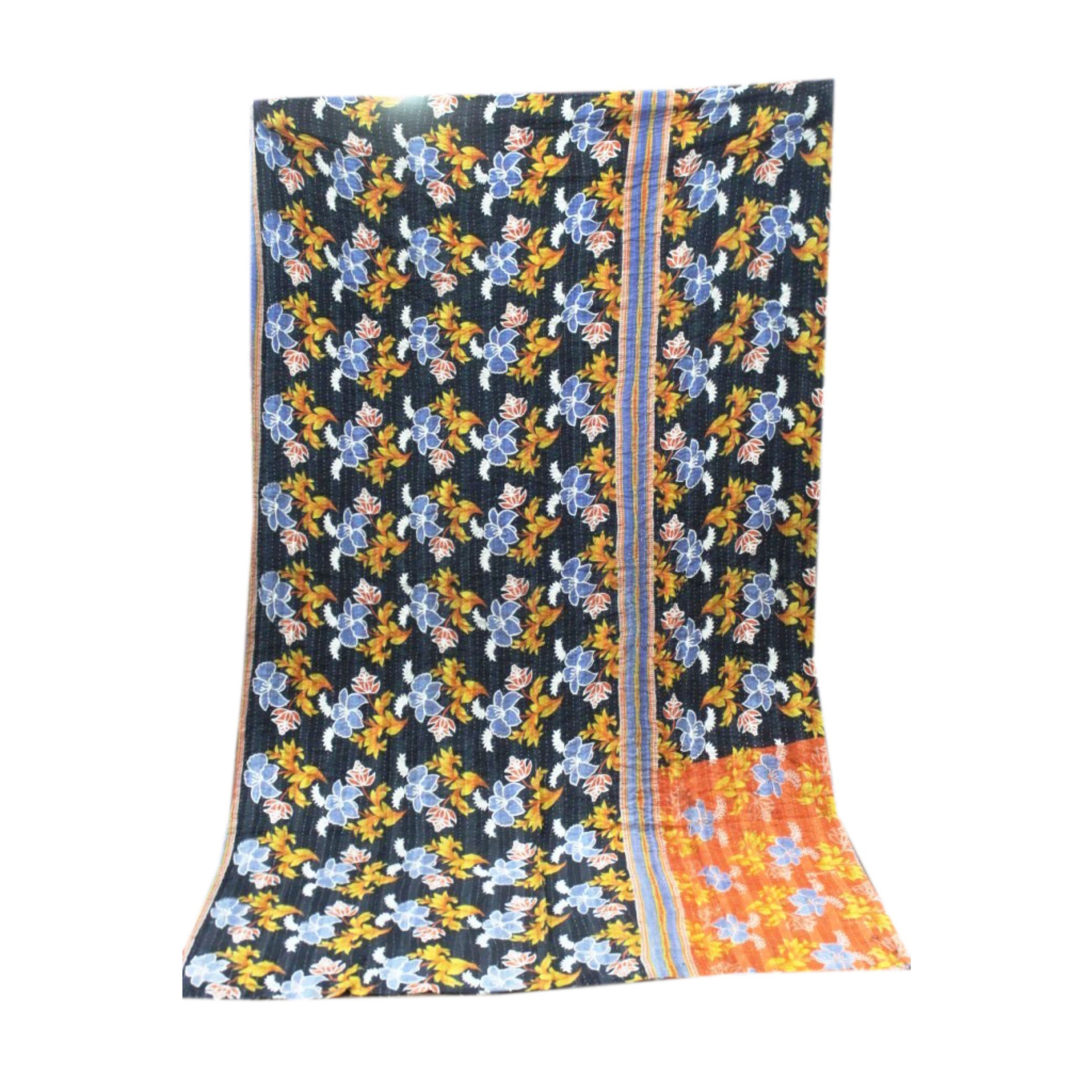 Indian Vintage Reversible Blanket Twin Size Handmade Kantha | Etsy