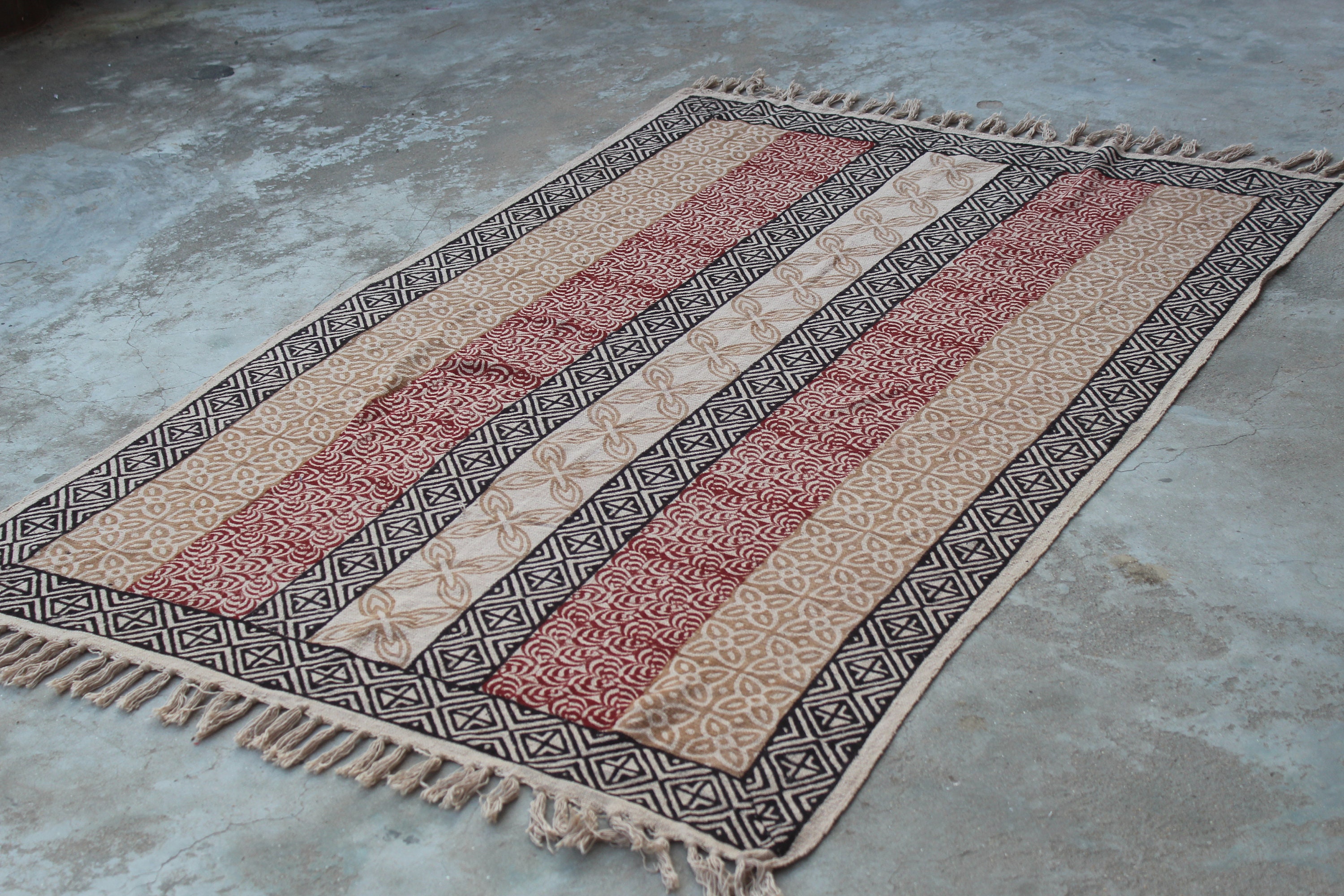 100 Cotton Indian Khadi Mud Boho Blanket Hand Loomed Block Etsy