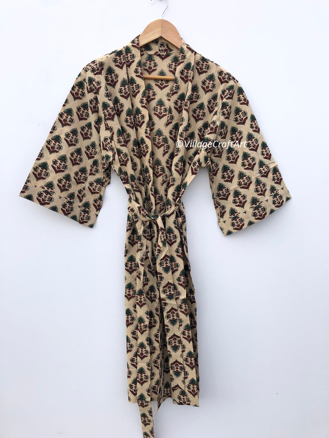 EXPRESS DELIVERY Floral Print Cotton Robe for Woman Luxury Resort Wear