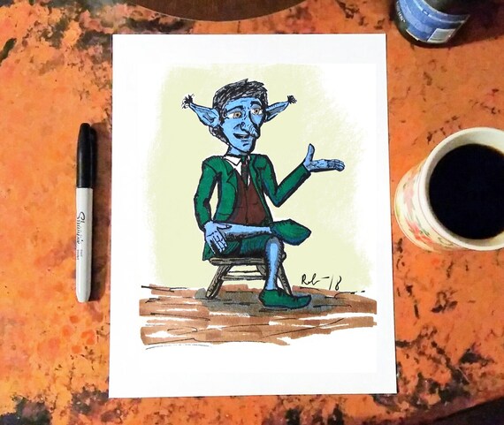 Goblin Nerd Art Geek Art Nerd Decor Geek Decor Kids Room Etsy