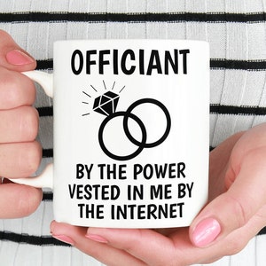 Bruiloft officiant cadeau idee, dank u voor het trouwen ons, bruiloft officiant mok, cadeau voor bruiloft officiant voorstel gift, bruiloft mok